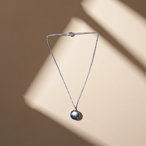 lunoria orb necklace